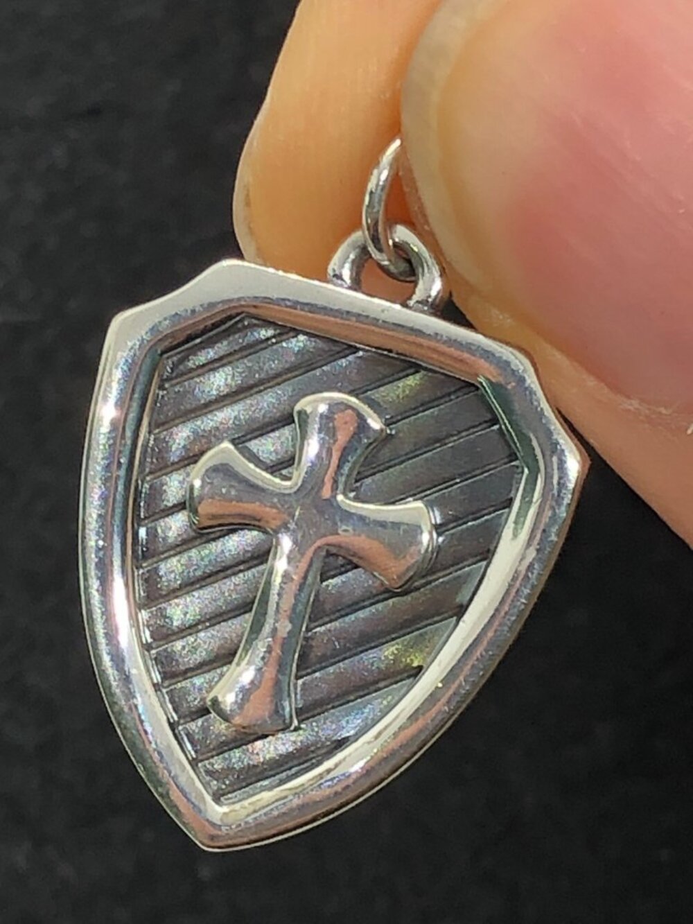James Avery Cross and Shield Charm